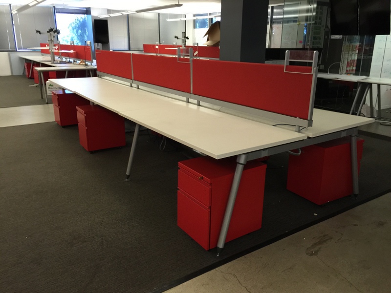 1320 Used Herman Miller Sense Benching Tables