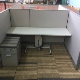 Sit-Stand Table Desk with Knoll Morrison Panels