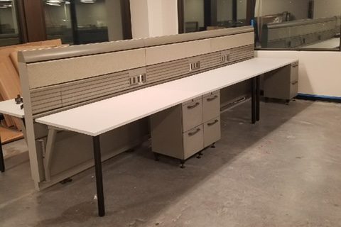 Used knoll benching desk